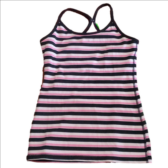 lululemon athletica Tops - Lululemon striped racer back tank top size medium